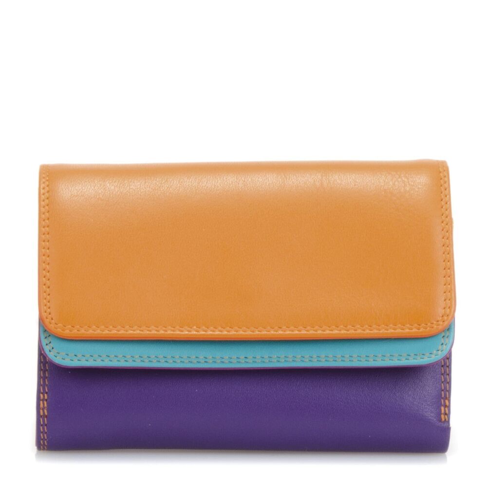 6722 Double-Flap Wallet Leather Purse | 6 Credit Card Slots | ID Window